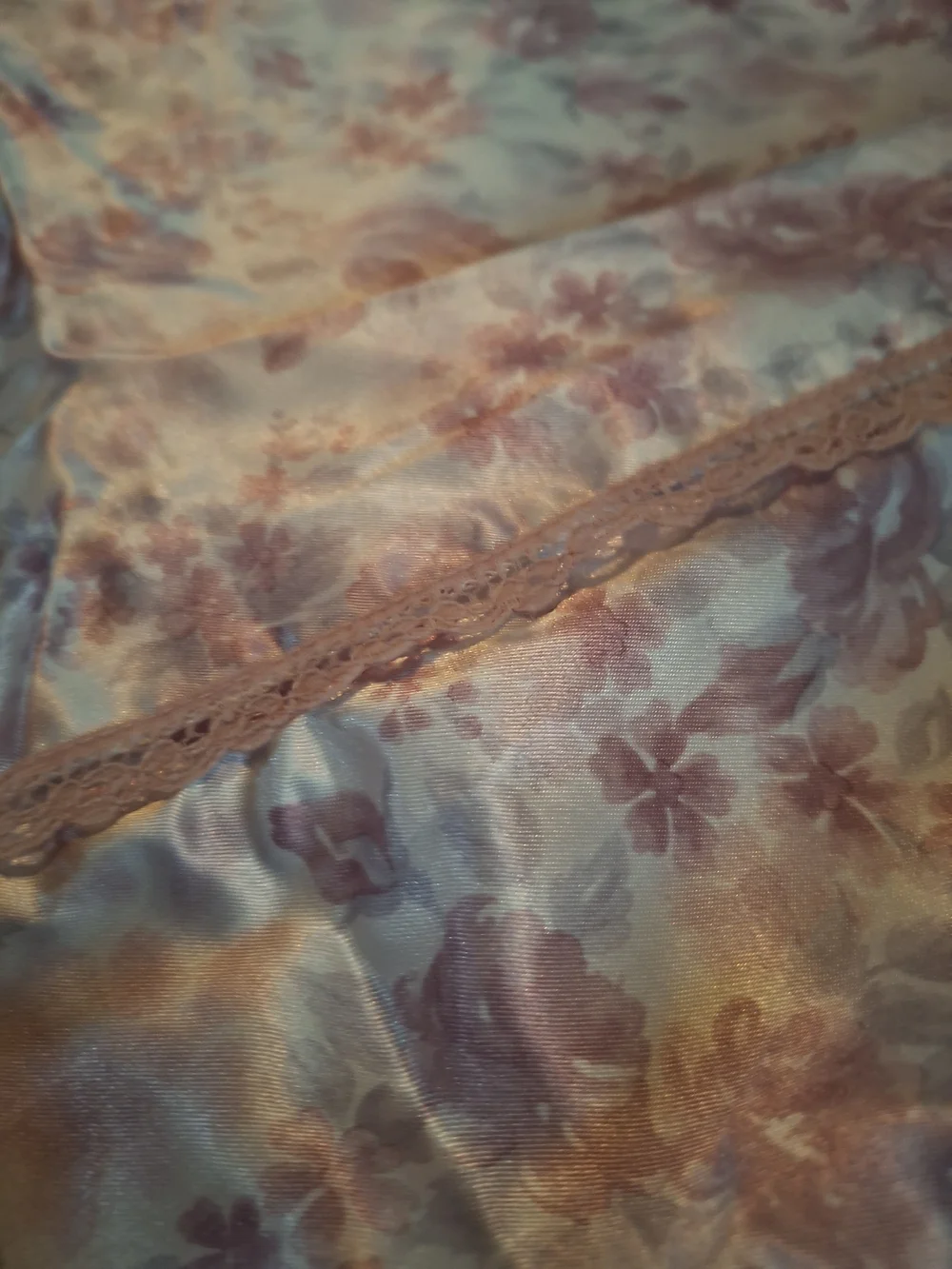 Satin Floral Half Slip in Light Pink Size Small Vintage NWT